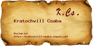 Kratochvill Csaba névjegykártya